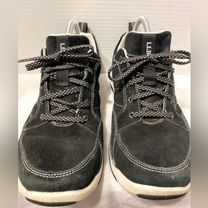 LL Bean Women’s Black Suede Sneaker Size 9.5” Hiking Trails Gorp Core